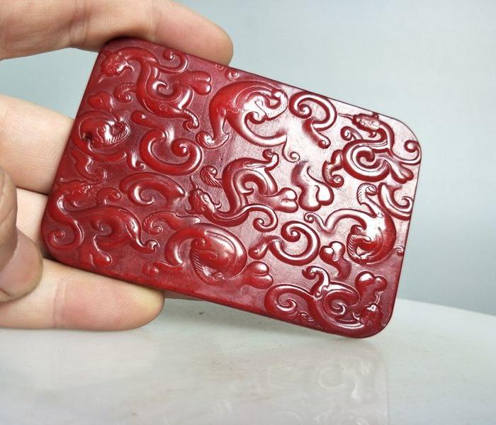 古玉战汉和田玉红玉佩