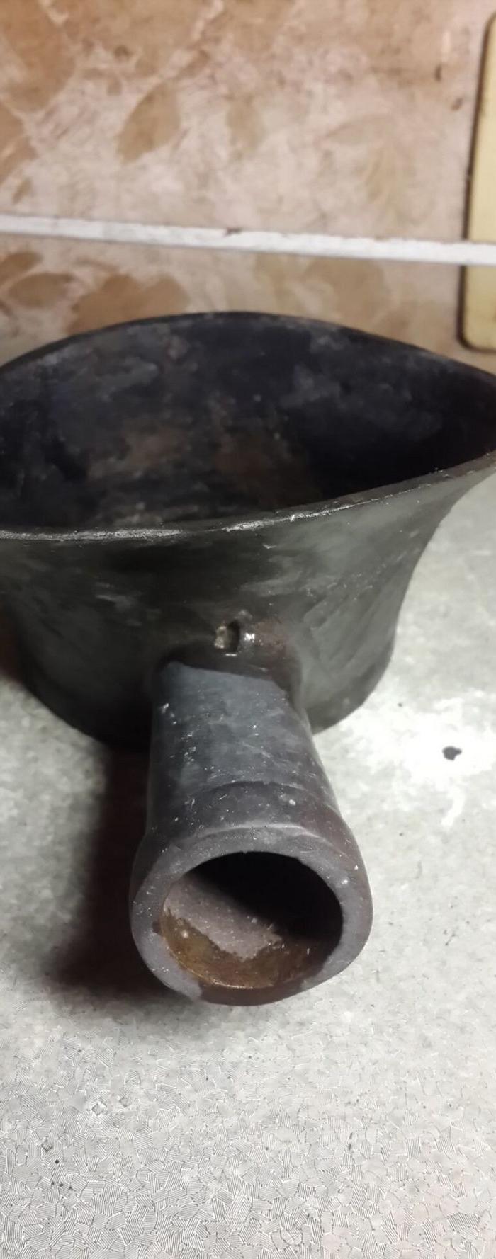 少见民国双旗铜熨斗