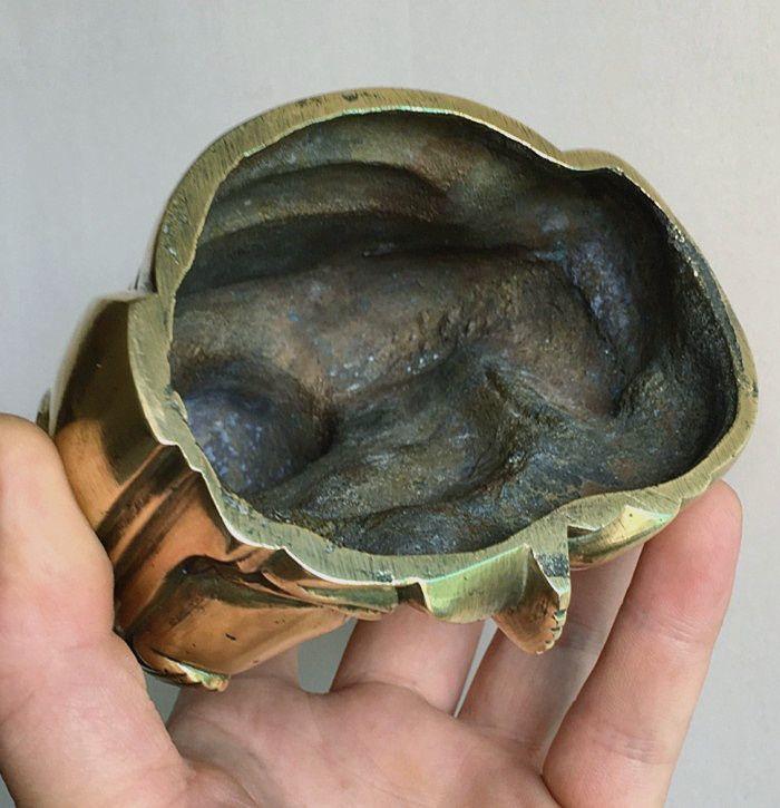 清代 原配红木底座 自在弥勒佛