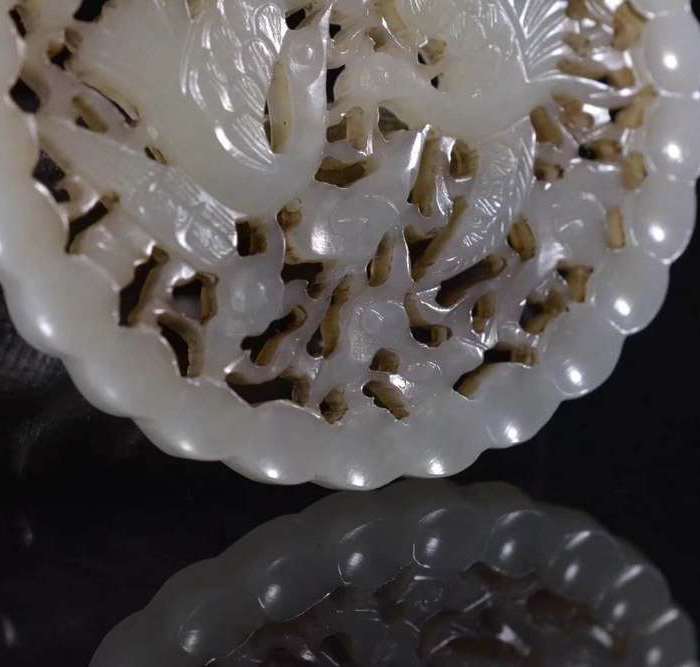 和田玉比翼双飞牌