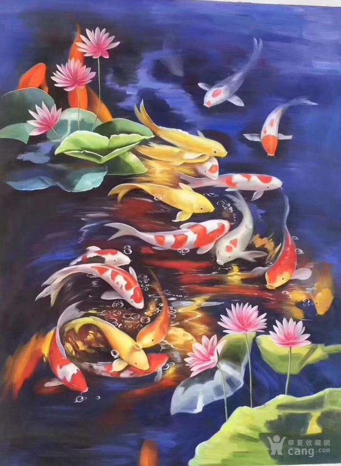 *艺油画,连年有余