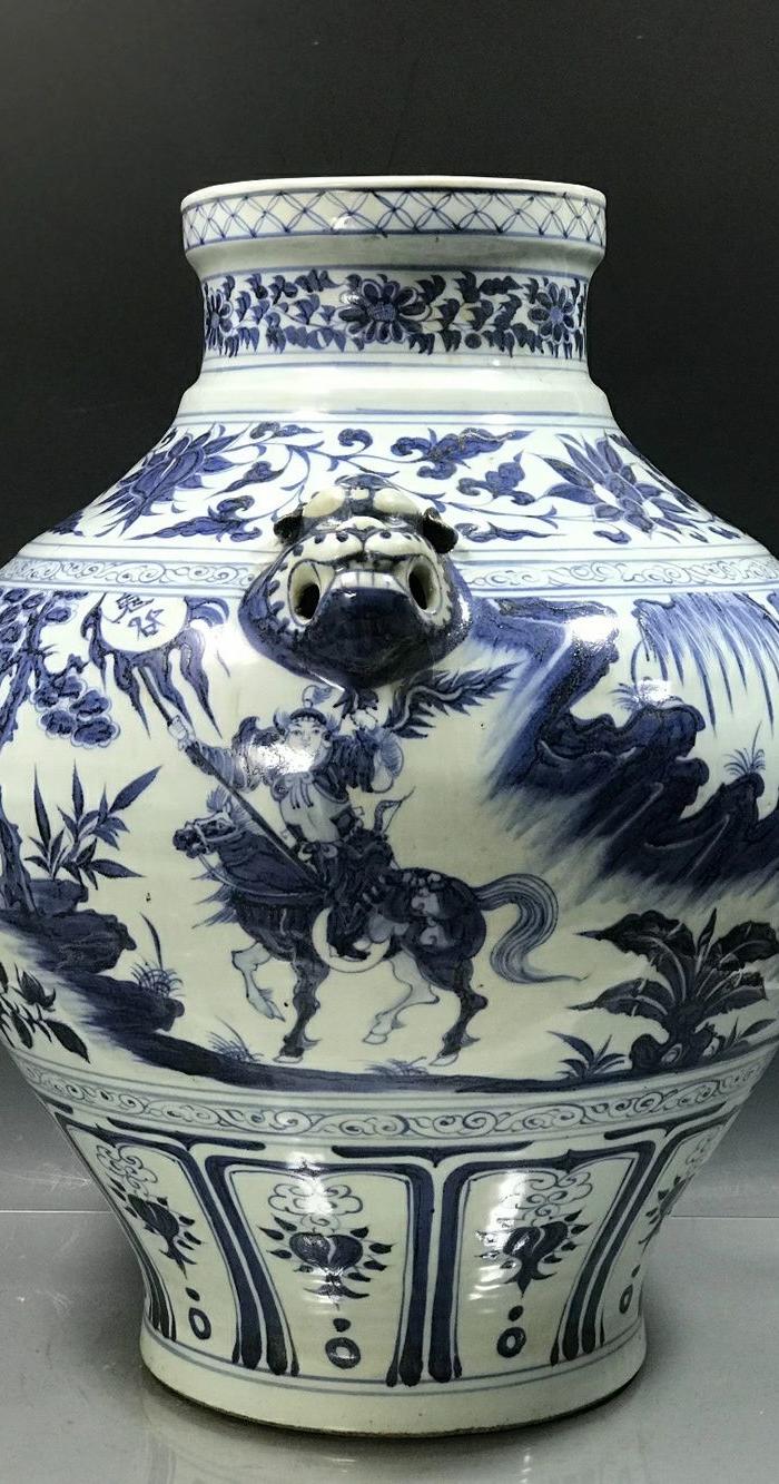 元青花白浒孤窑款gui谷子盖罐_地摊交易_华夏收藏网