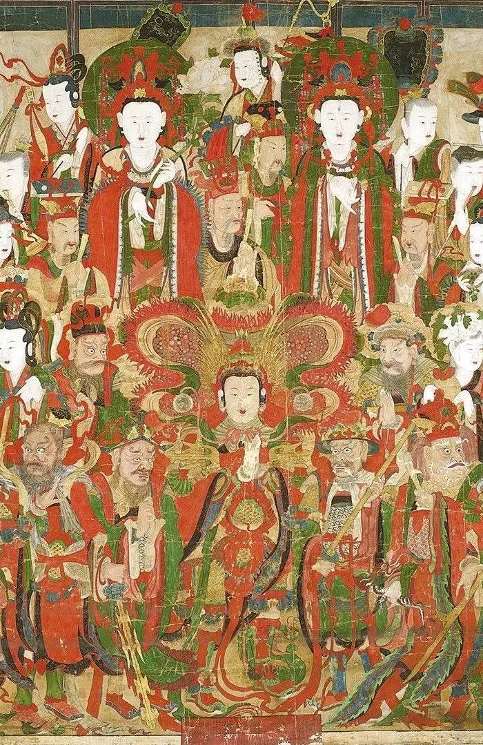 朝鲜时代 仁源体定等《神众图轴》