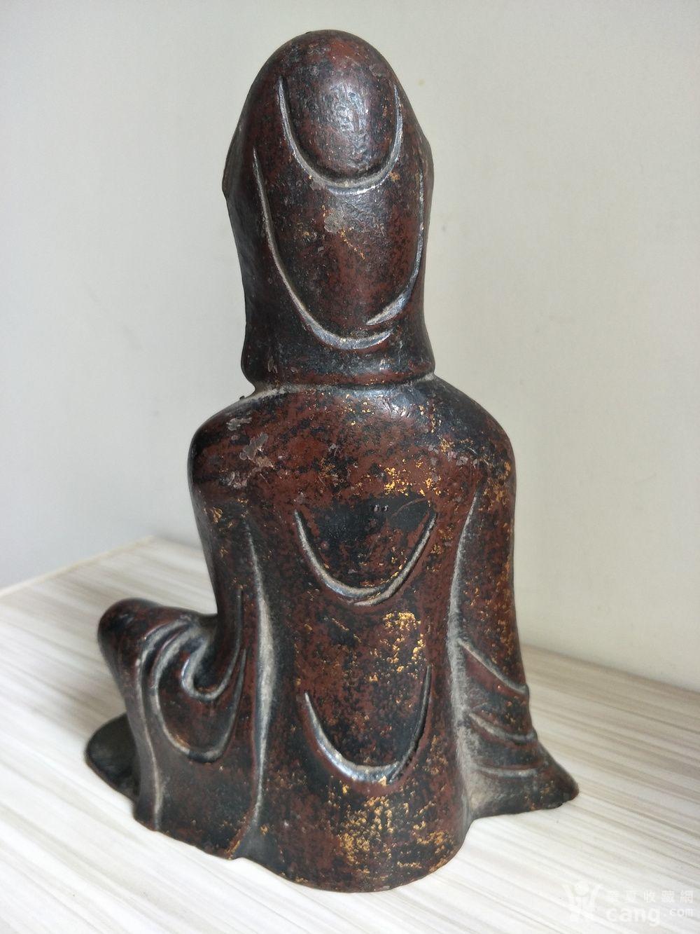 民国,铁镏金佛像.