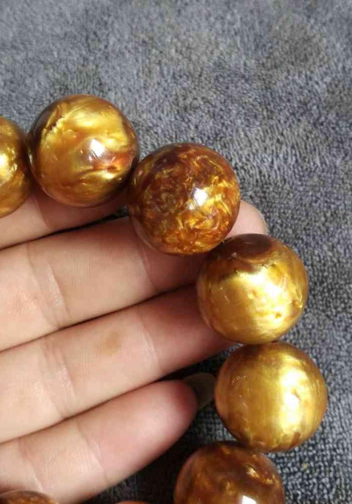 少见的海柳木佛珠手串