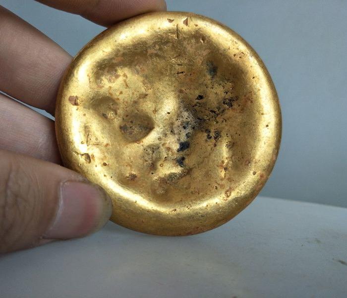 清代少见老金饼