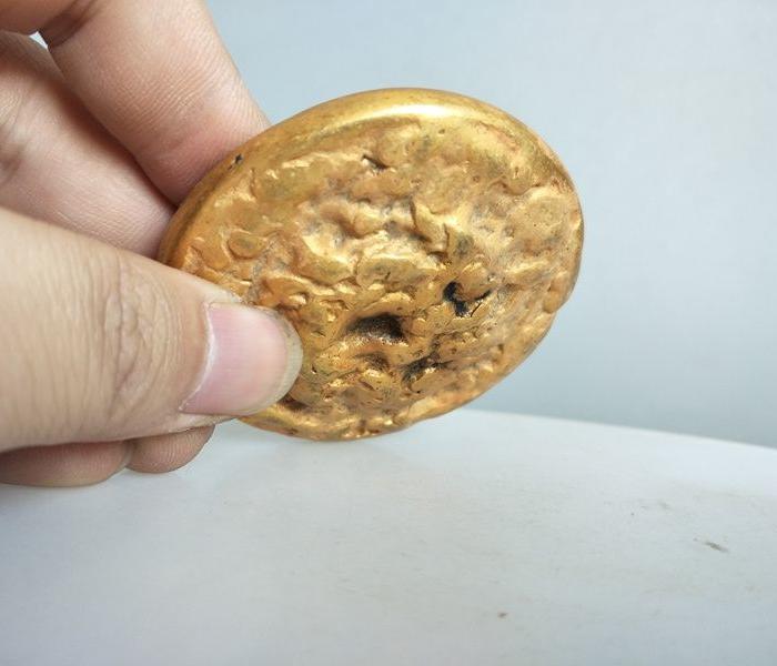 清代少见老金饼