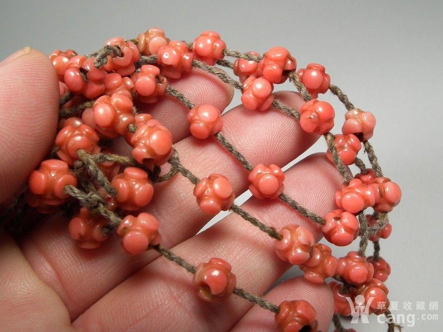 老孩儿面红色宝石圆珠两串