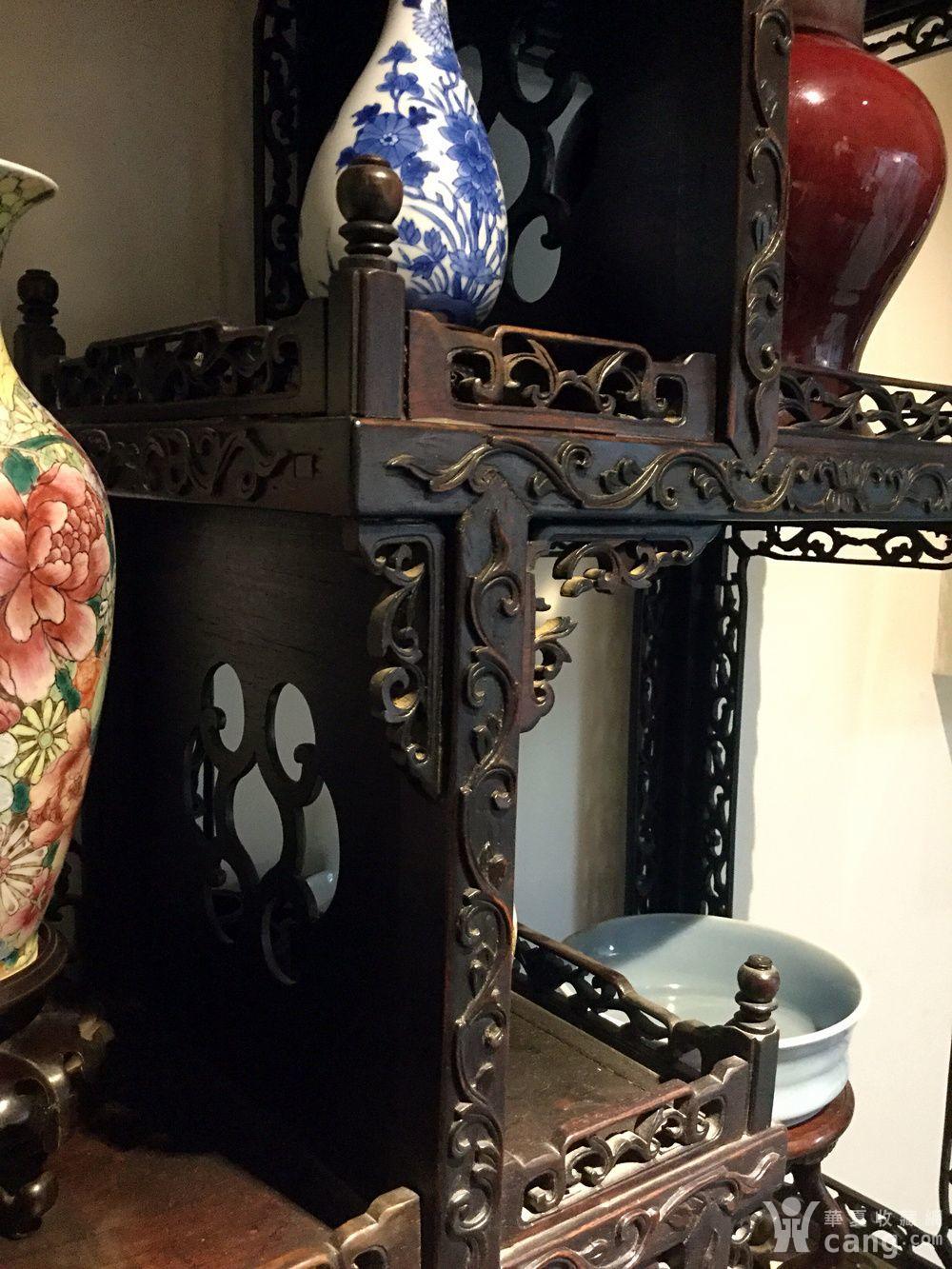 清末一一红木古玩架