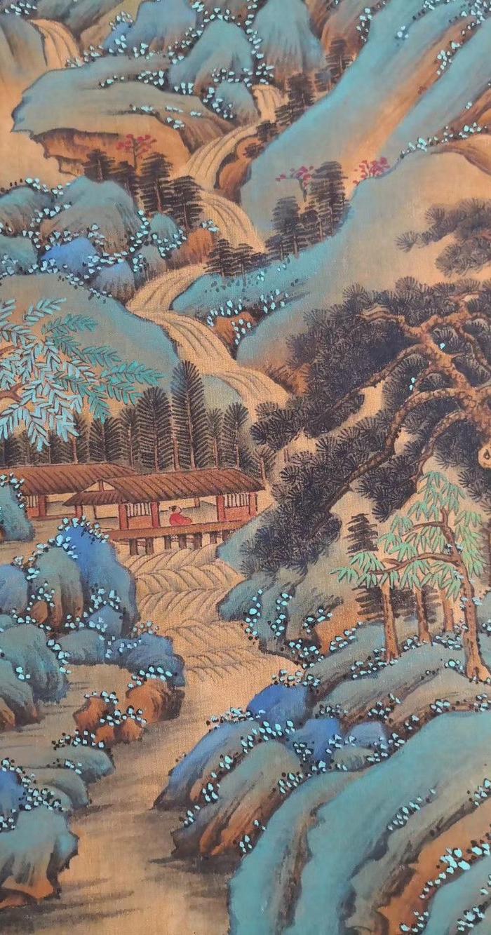 唐寅青绿山水作品