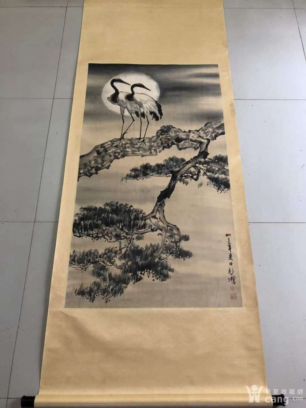 徐悲鸿 立轴 双鹤图