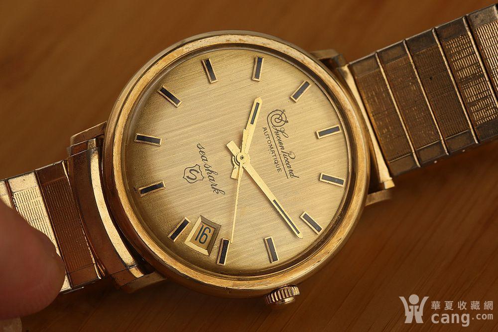 瑞士名表卢森皮卡德古董表 竖条纹收藏盘 古典式4点日历