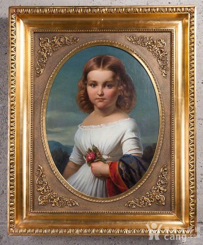 欧洲古典油画女孩肖像 1800年