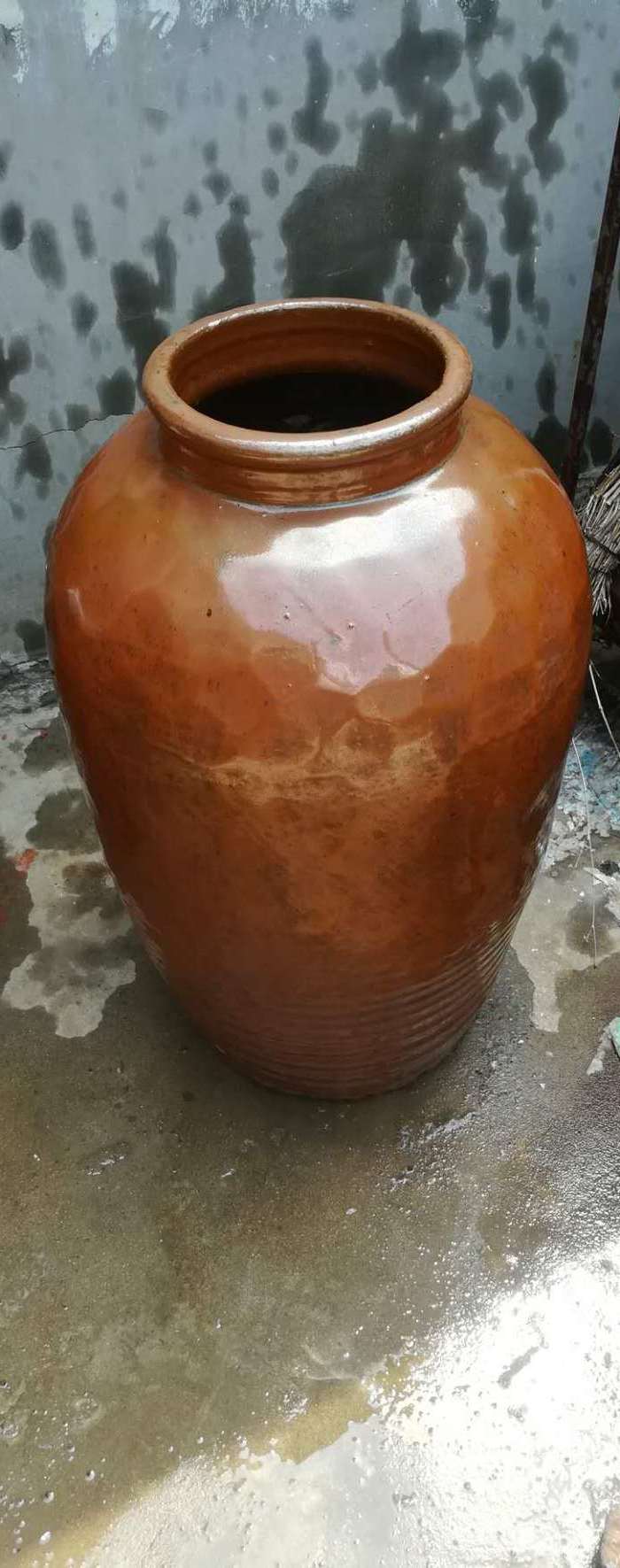 民国乌金釉酒缸