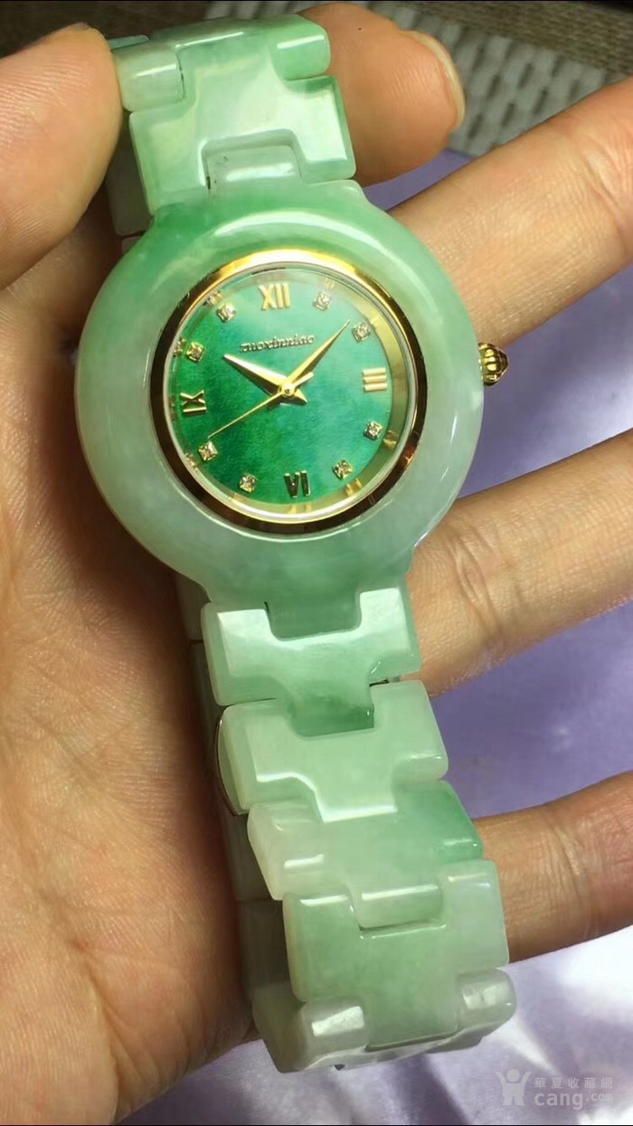 天然缅甸翡翠a货带底色手表