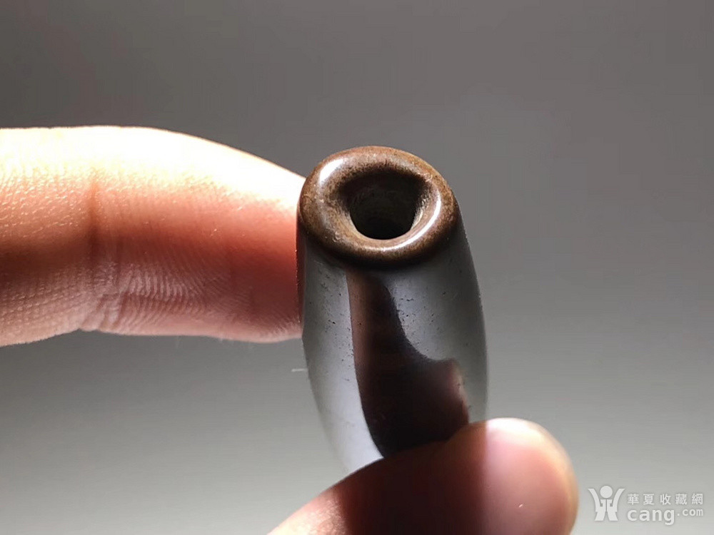 藏传 明代早期 满朱砂供 六眼天珠 包浆孔道