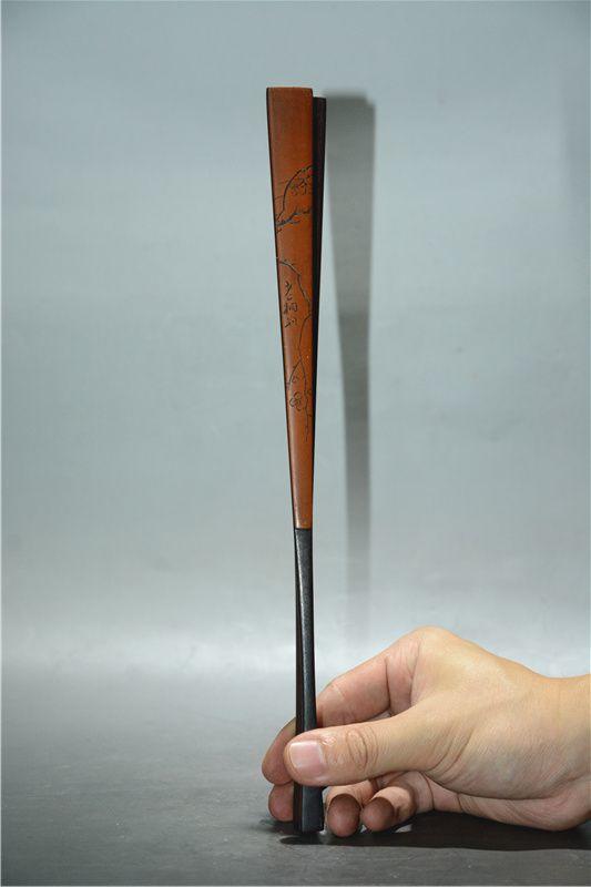 潘西凤款留青竹扇骨