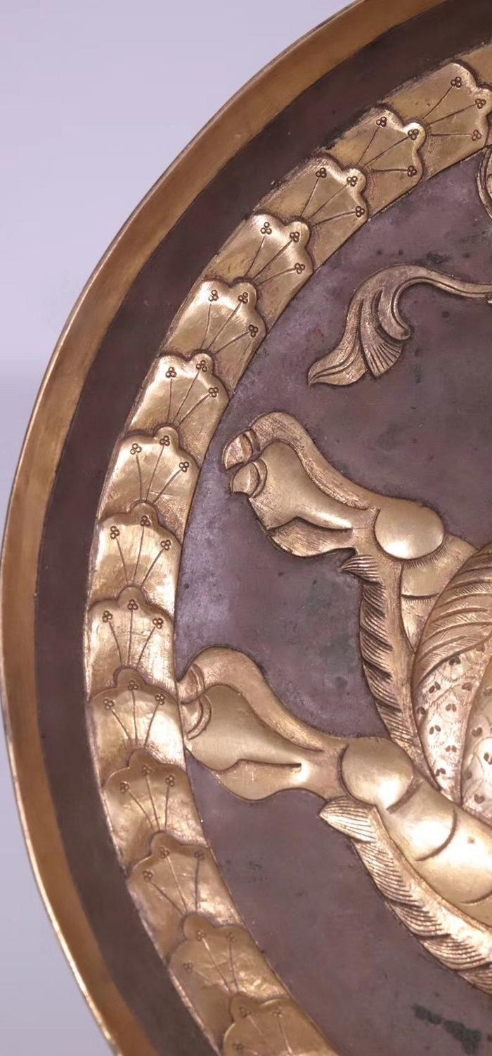 古兽纹鎏金银赏盘