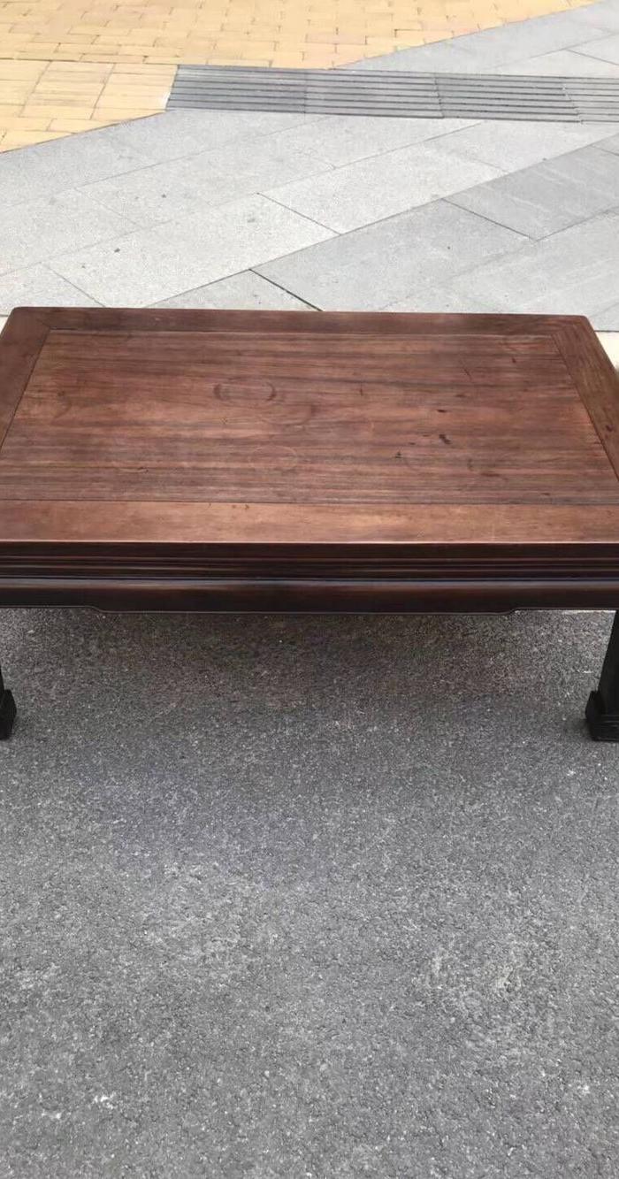 《今日收获》民国老红木 酸枝 炕桌,回纹腿