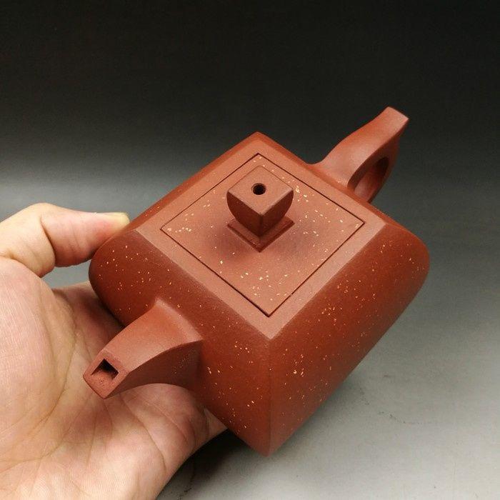 名家施小马款全手工四方紫砂壶