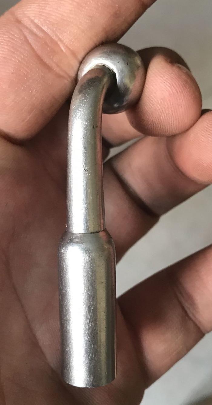 清代白铜烟袋锅一个