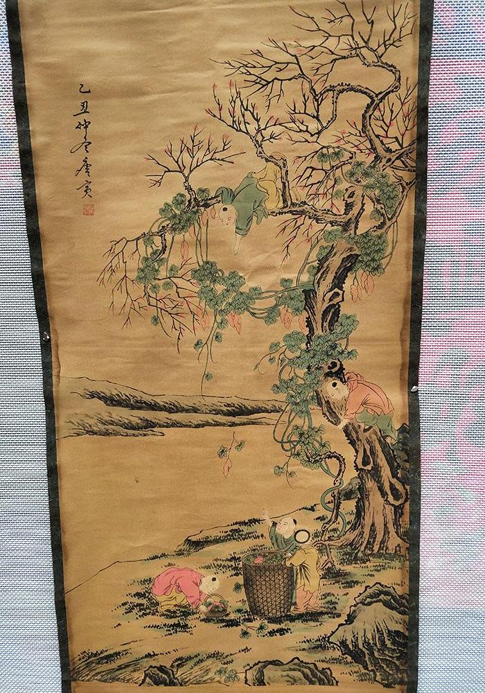古玩名家书画字画绘画装饰画挂画成品画中堂画唐寅人物画