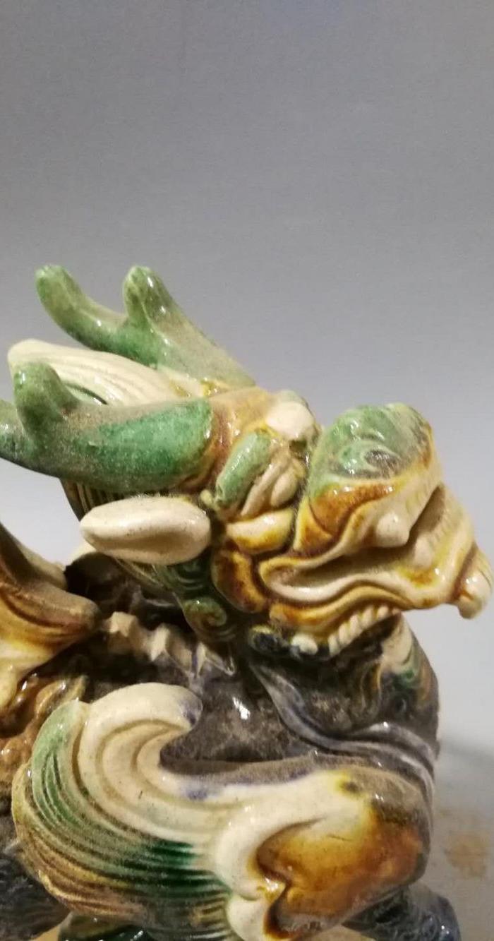 唐三彩麒麟一对