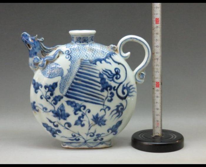 元代青花鸡头壶