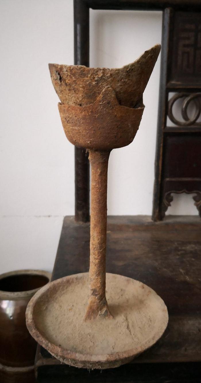 民国铁油灯 包老