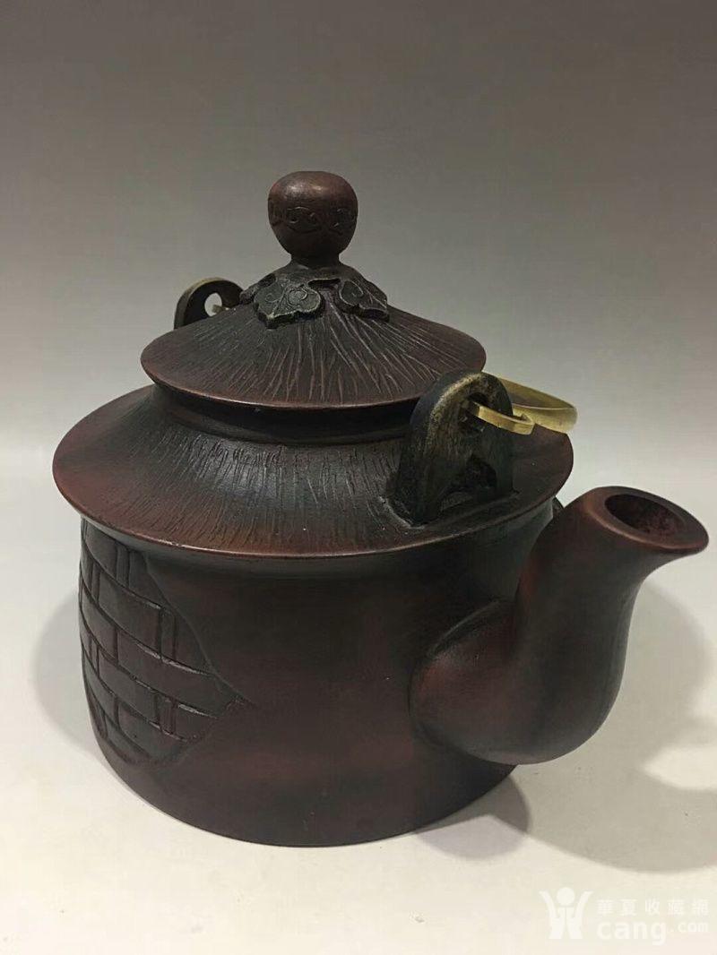 大明宣德年造款紫砂壶 13x17