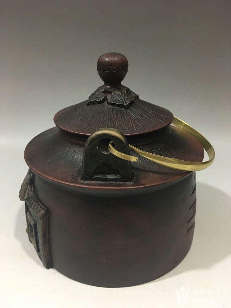 大明宣德年造款紫砂壶 13x17