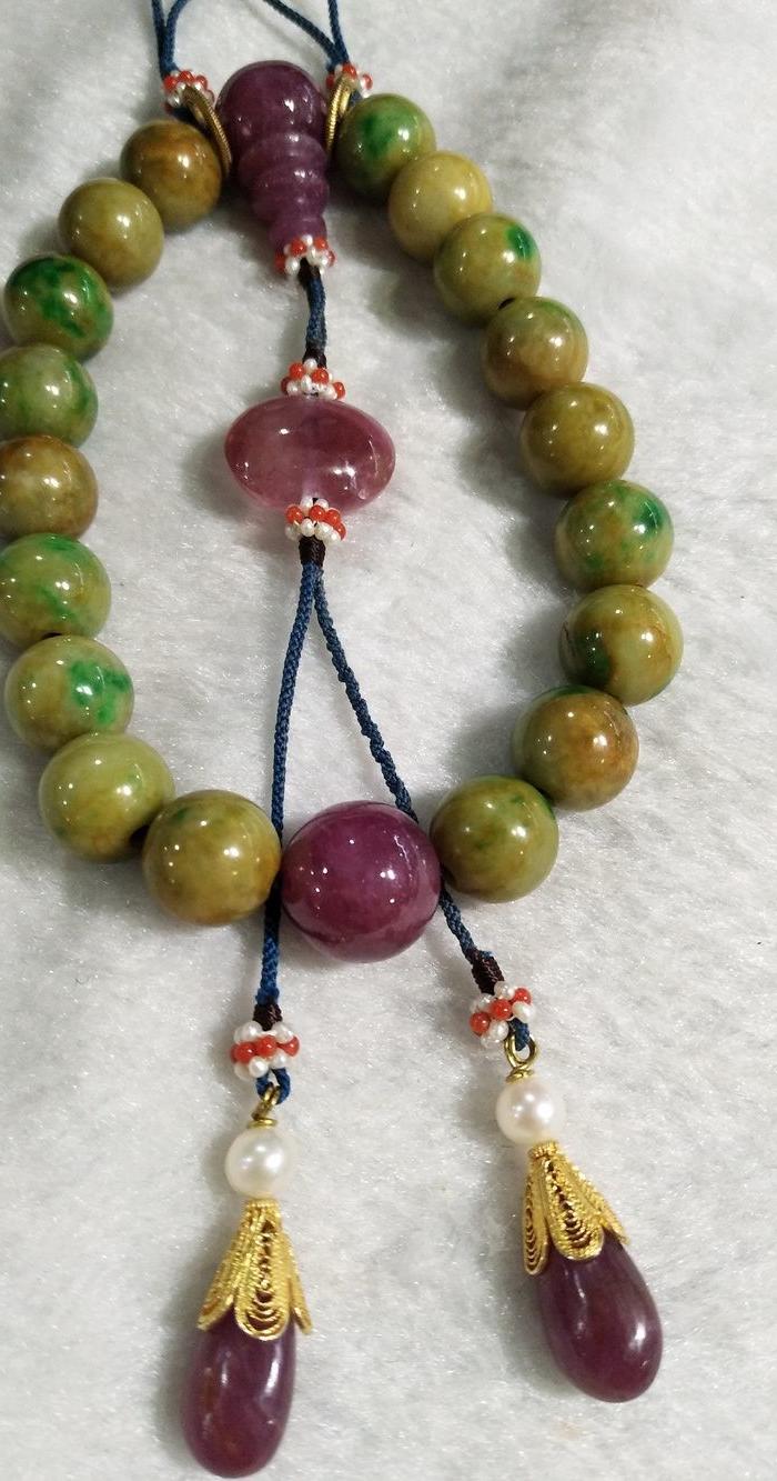 天然翡翠十八子念珠