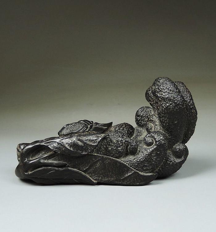 清代紫檀木雕佛手形笔架笔搁老木雕