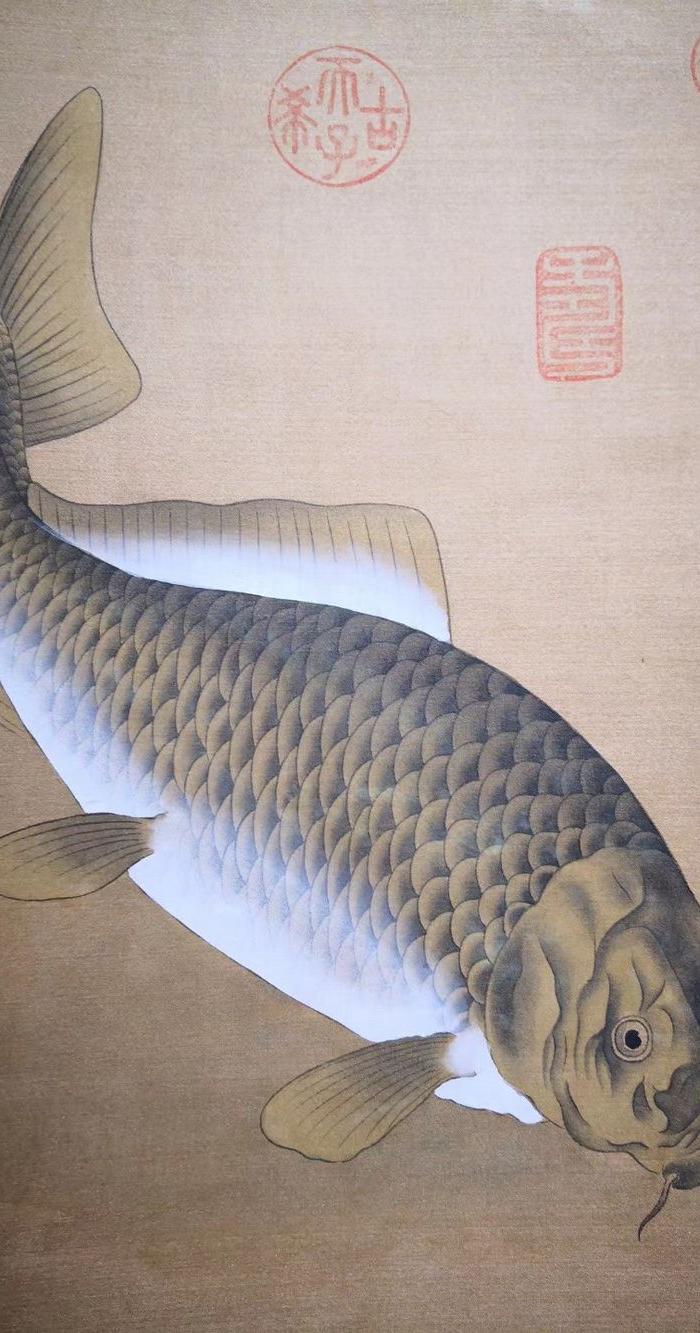 朗世宁手绘年年有余