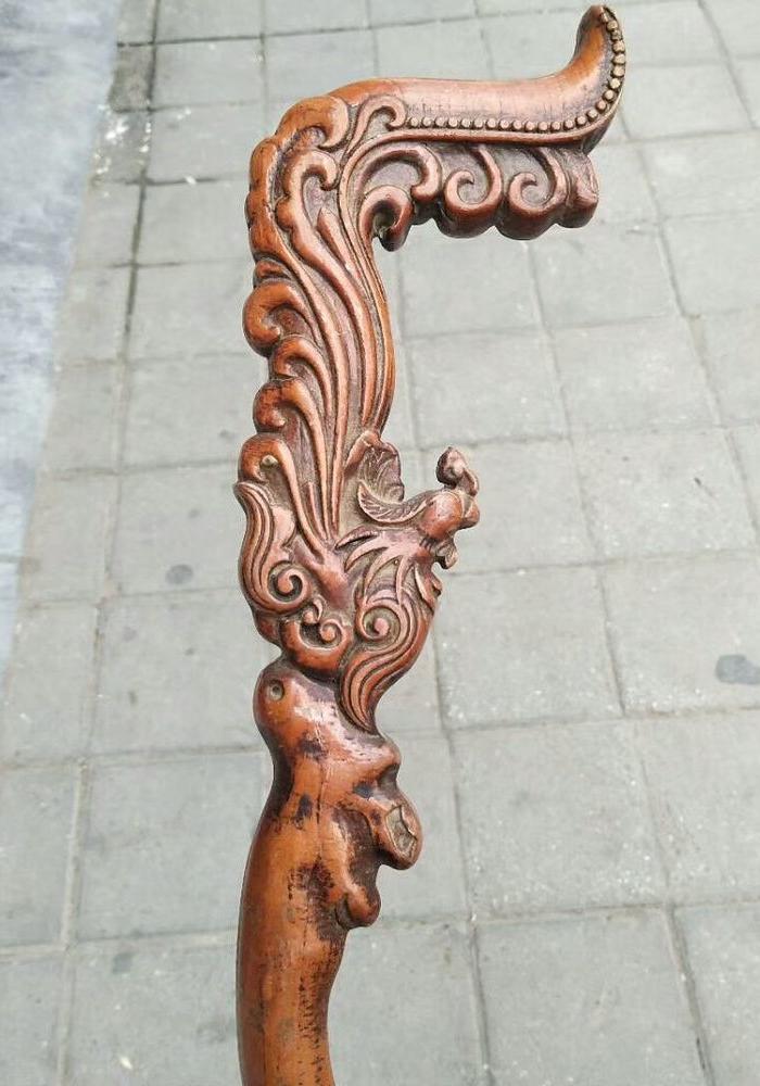 桃木凤凰拐杖