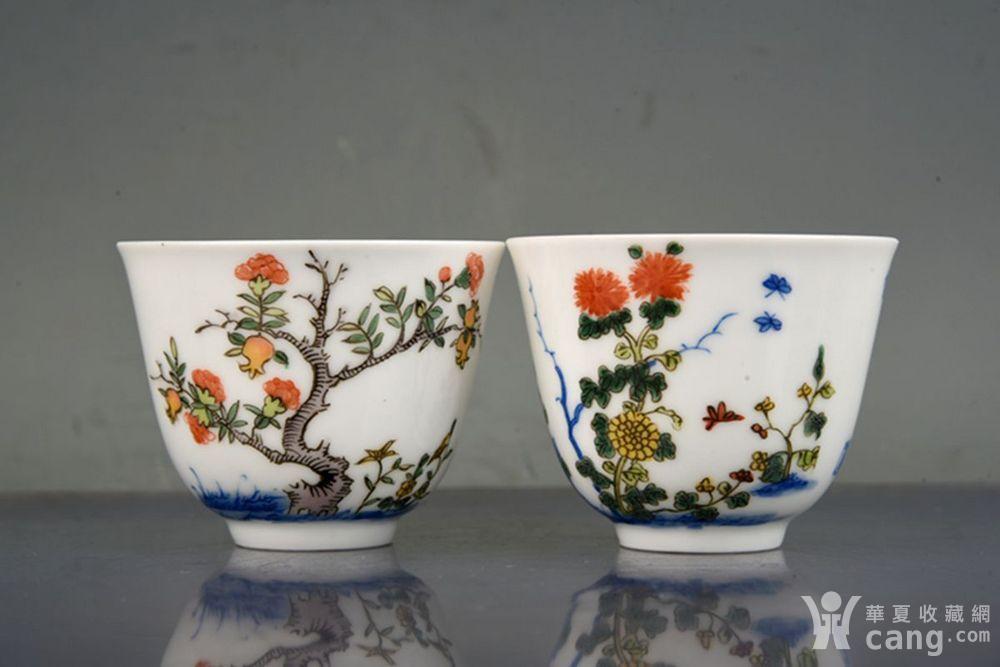 清康熙年制斗彩十二花神杯一套