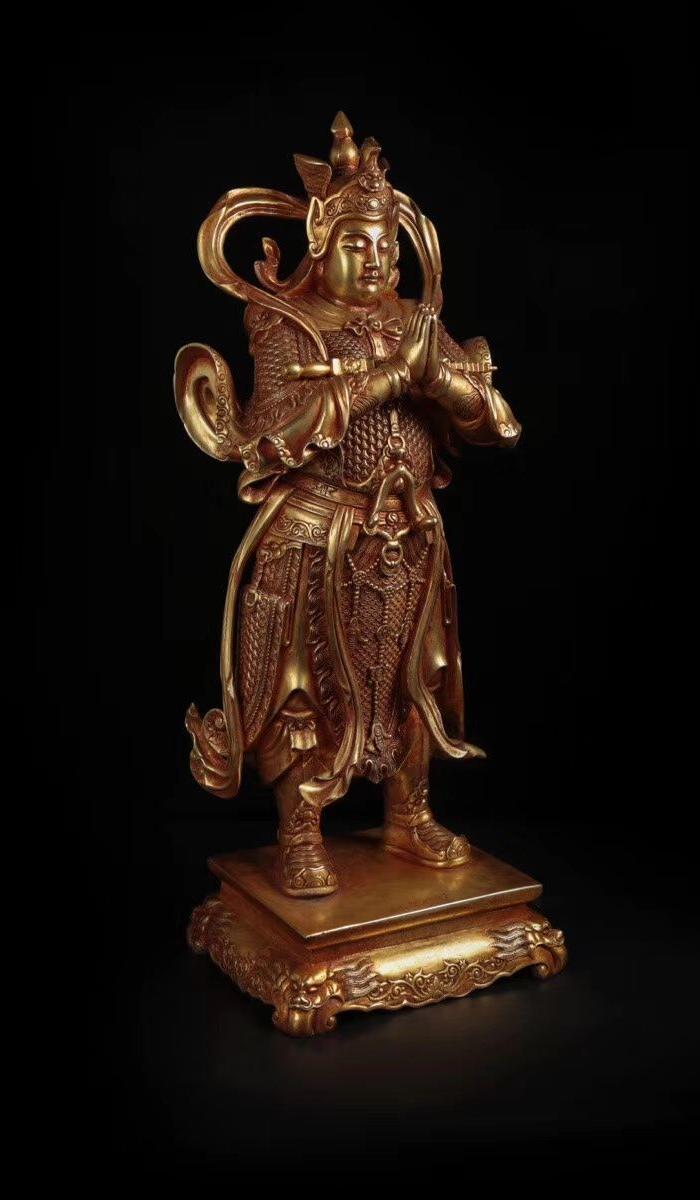 铜鎏金韦陀菩萨