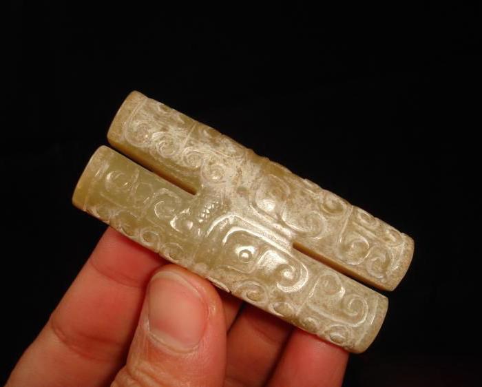 玉 双管兽面勒子图片_来自藏友收藏杂项_玉器_地摊交易_华夏收藏网