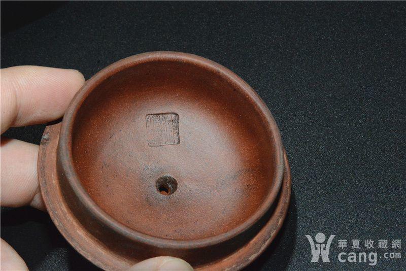 清代彩绘石瓢壶陈鸣德款老紫砂壶