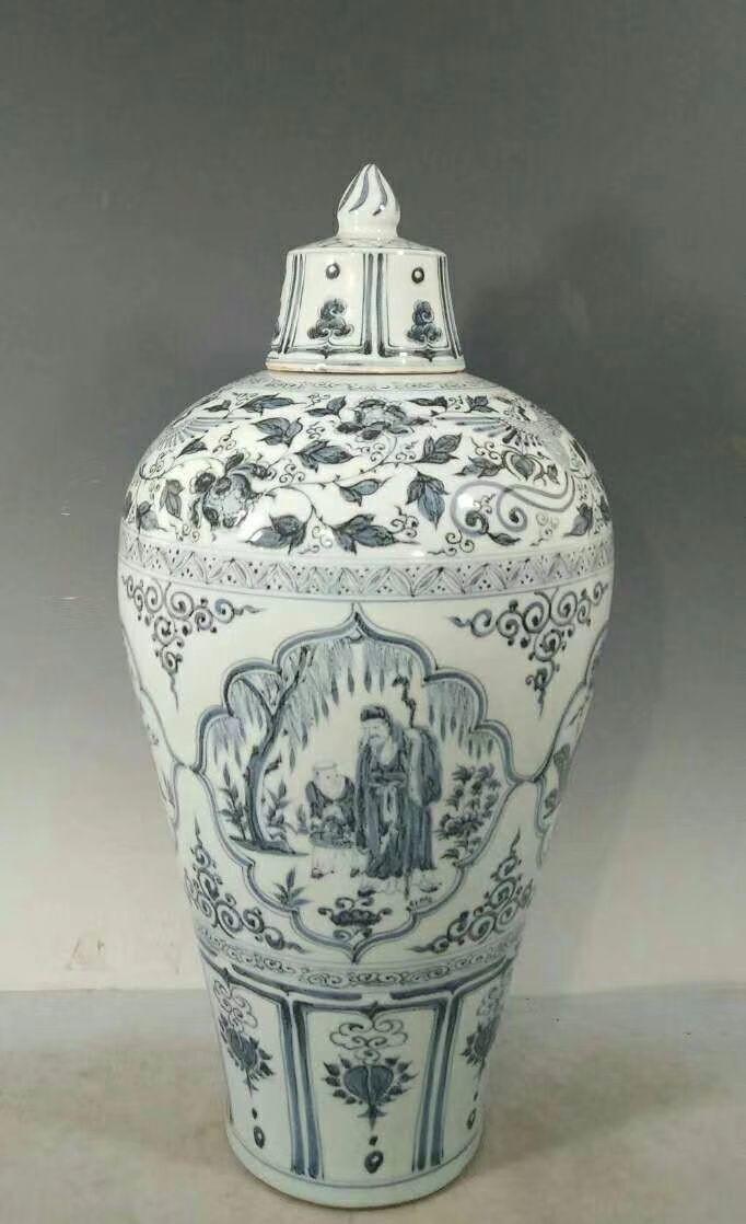 元青花四爱图梅瓶