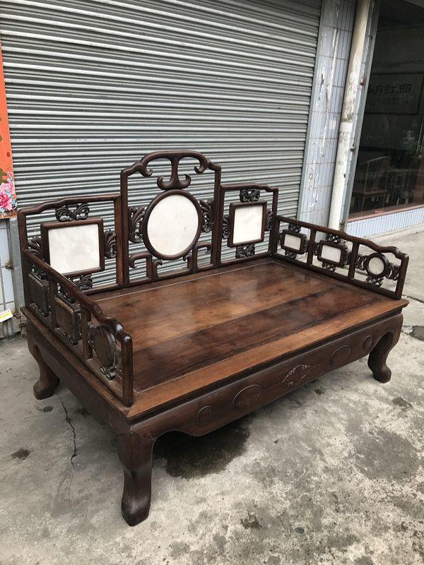 民国老红木酸枝 精美罗汉床