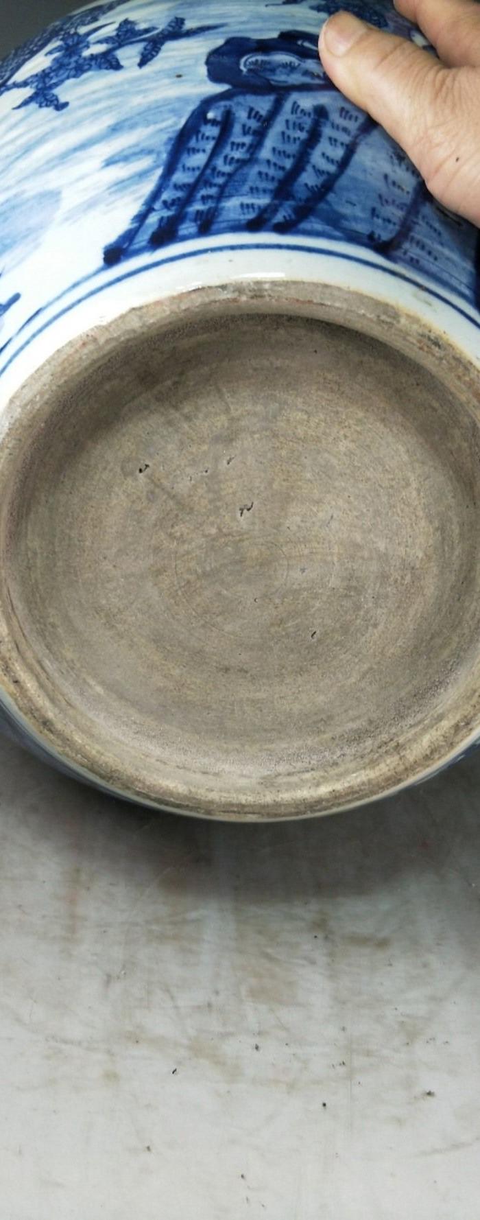 清代青花龙纹画缸