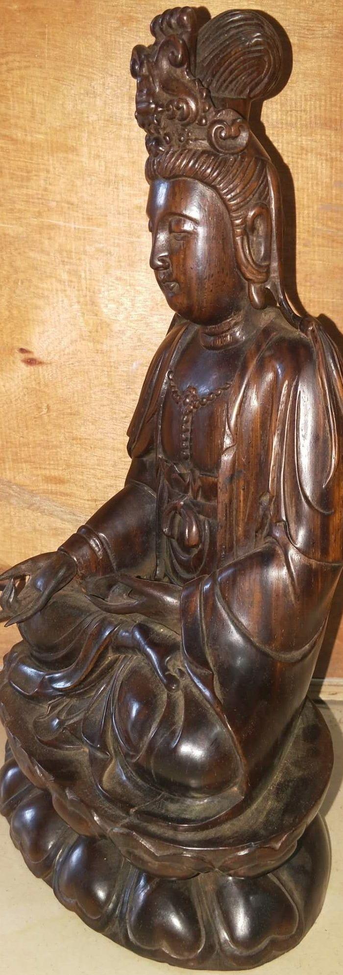 清代海南黄花梨观音佛像