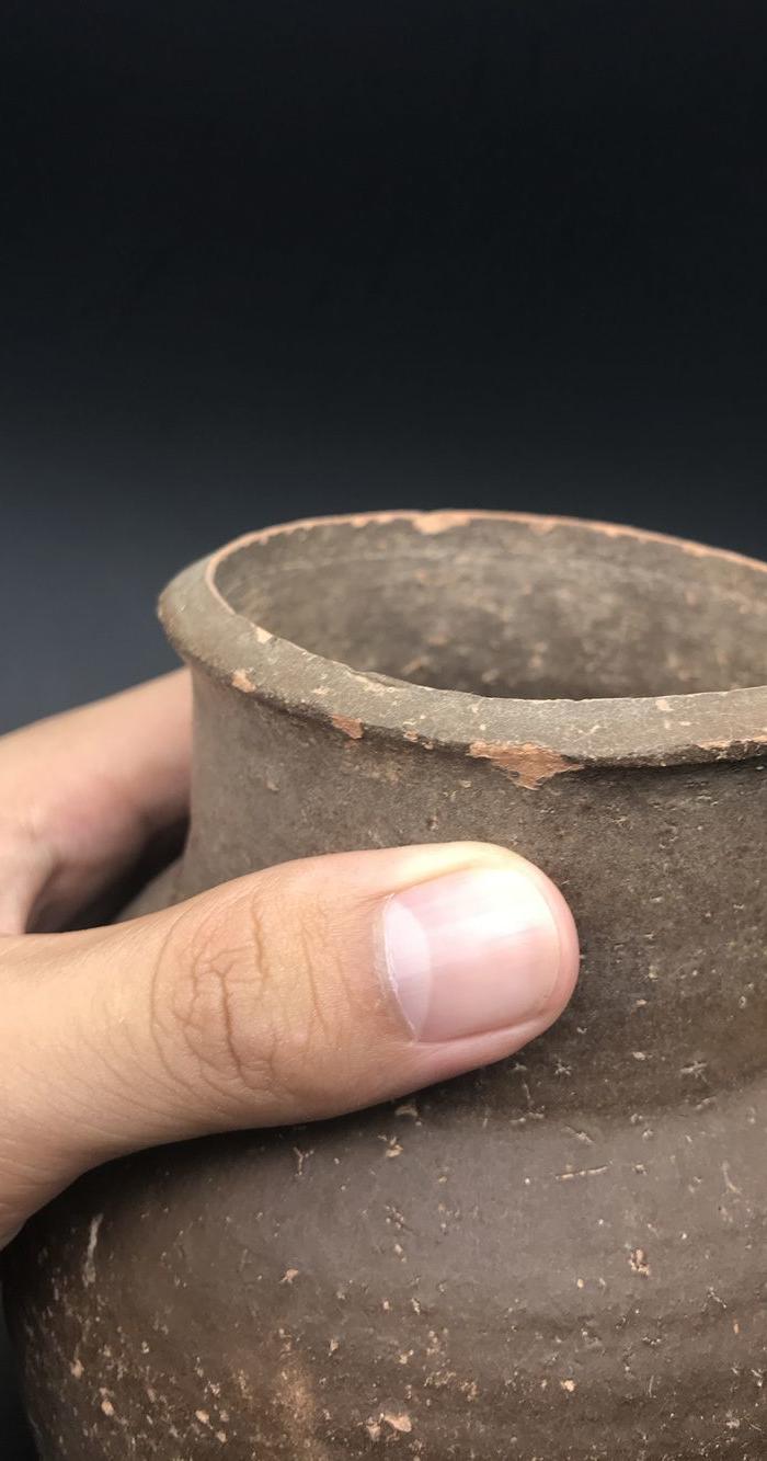 诚不欺你 洪塘窑长颈红釉茶入