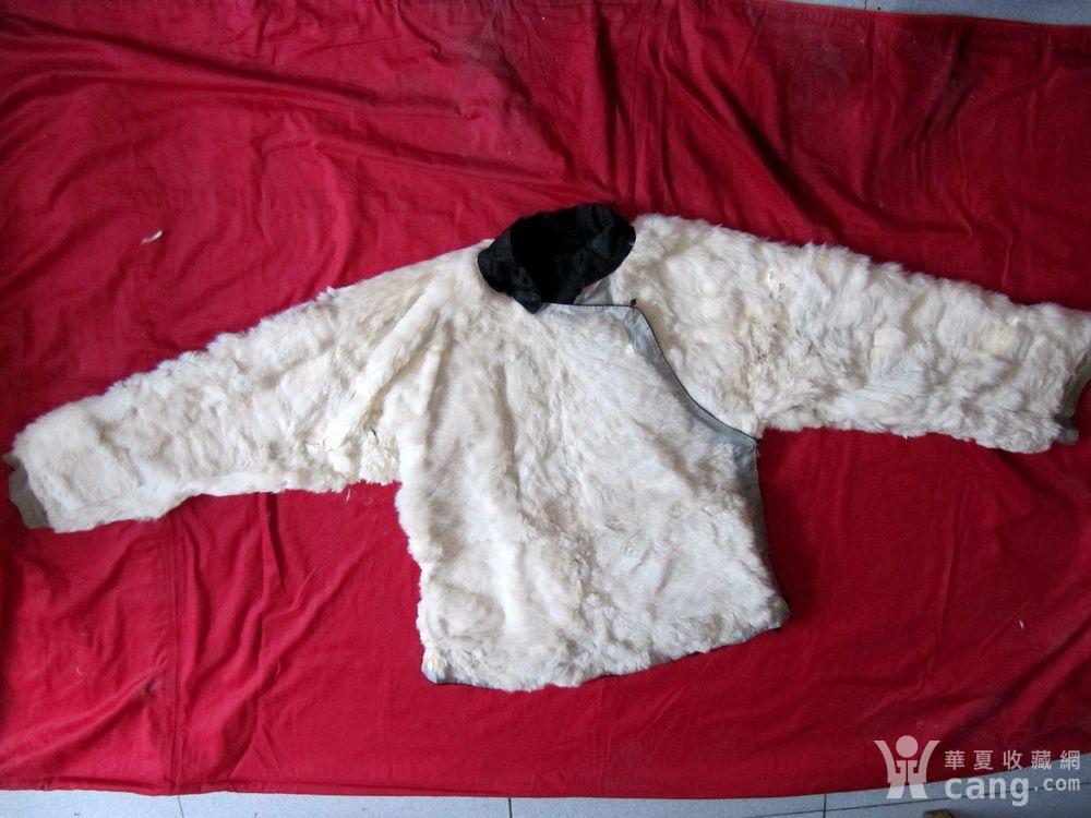 民国早期缎面白貂皮贵妇大襟袄
