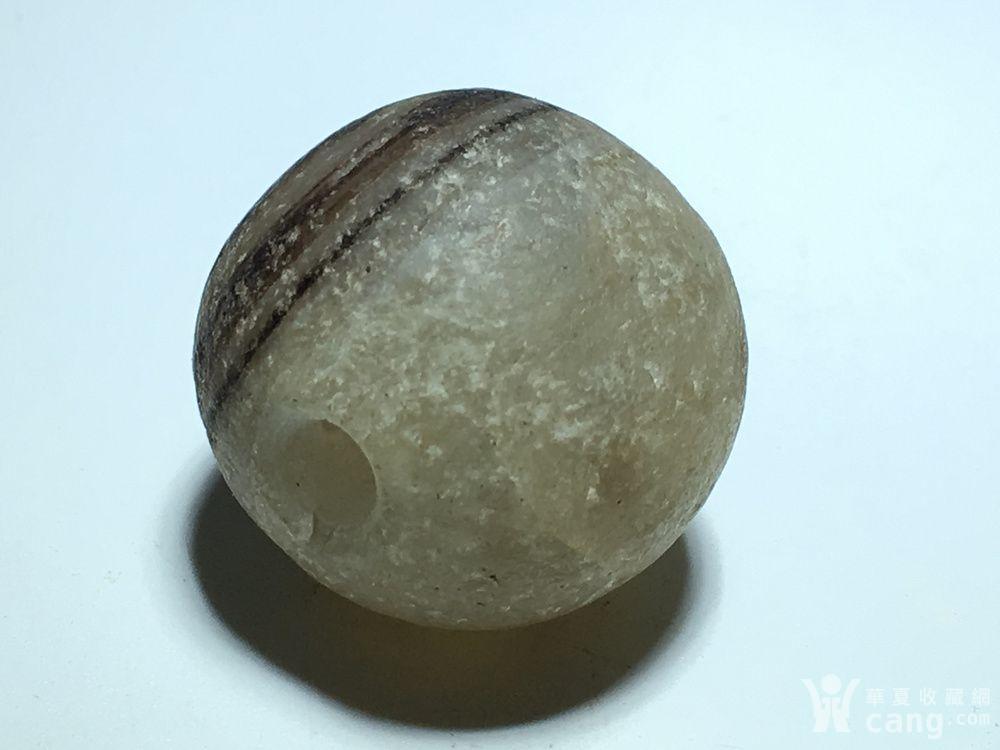 明代 玛瑙 正单眼 大圆珠 包浆老厚 皮壳自然