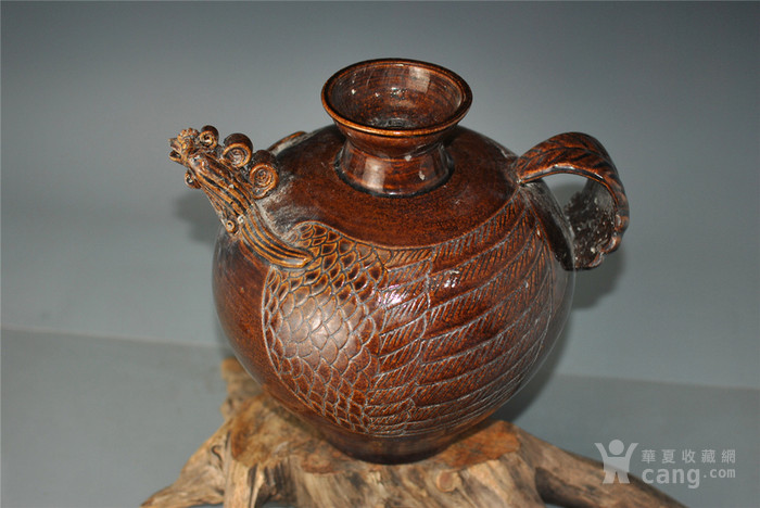 宋吉州窑酱釉鸡头壶古董古玩古瓷器保真包老文玩艺术收藏品
