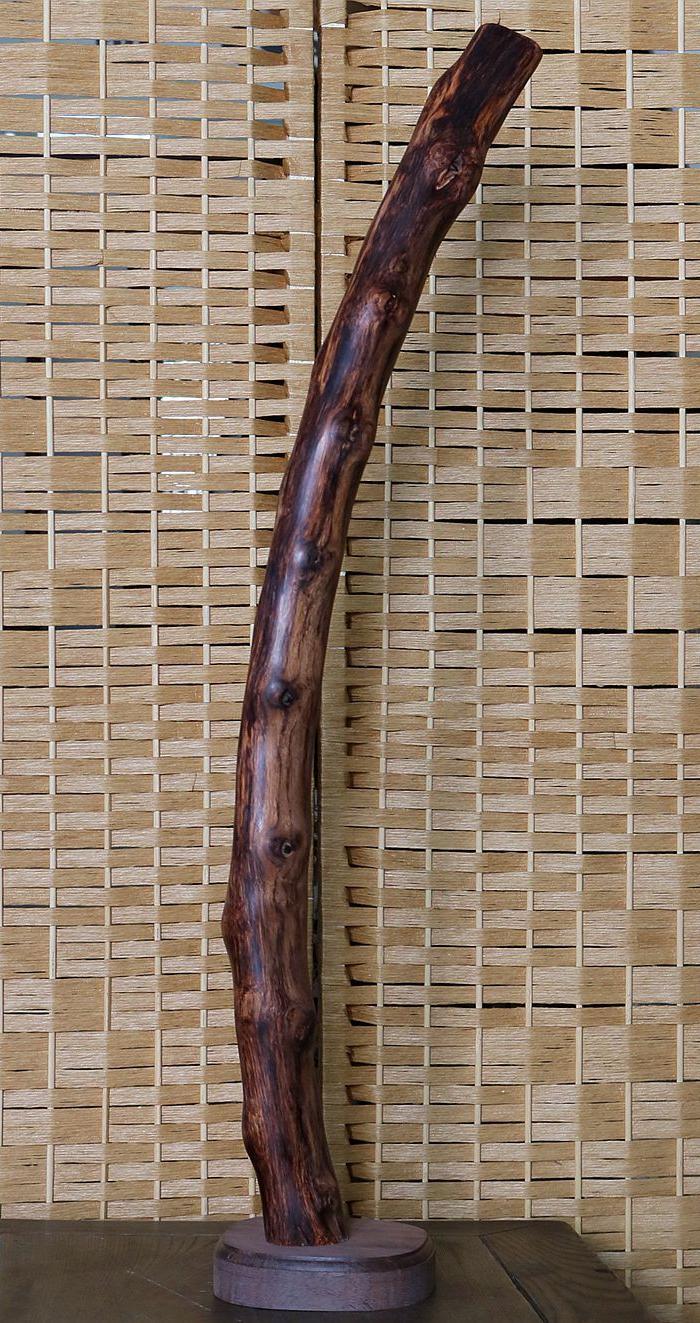 正宗满鬼脸黄花梨风水柱大摆件