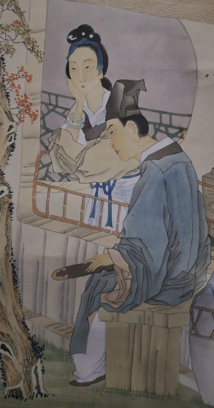 钱慧安作品四条屏