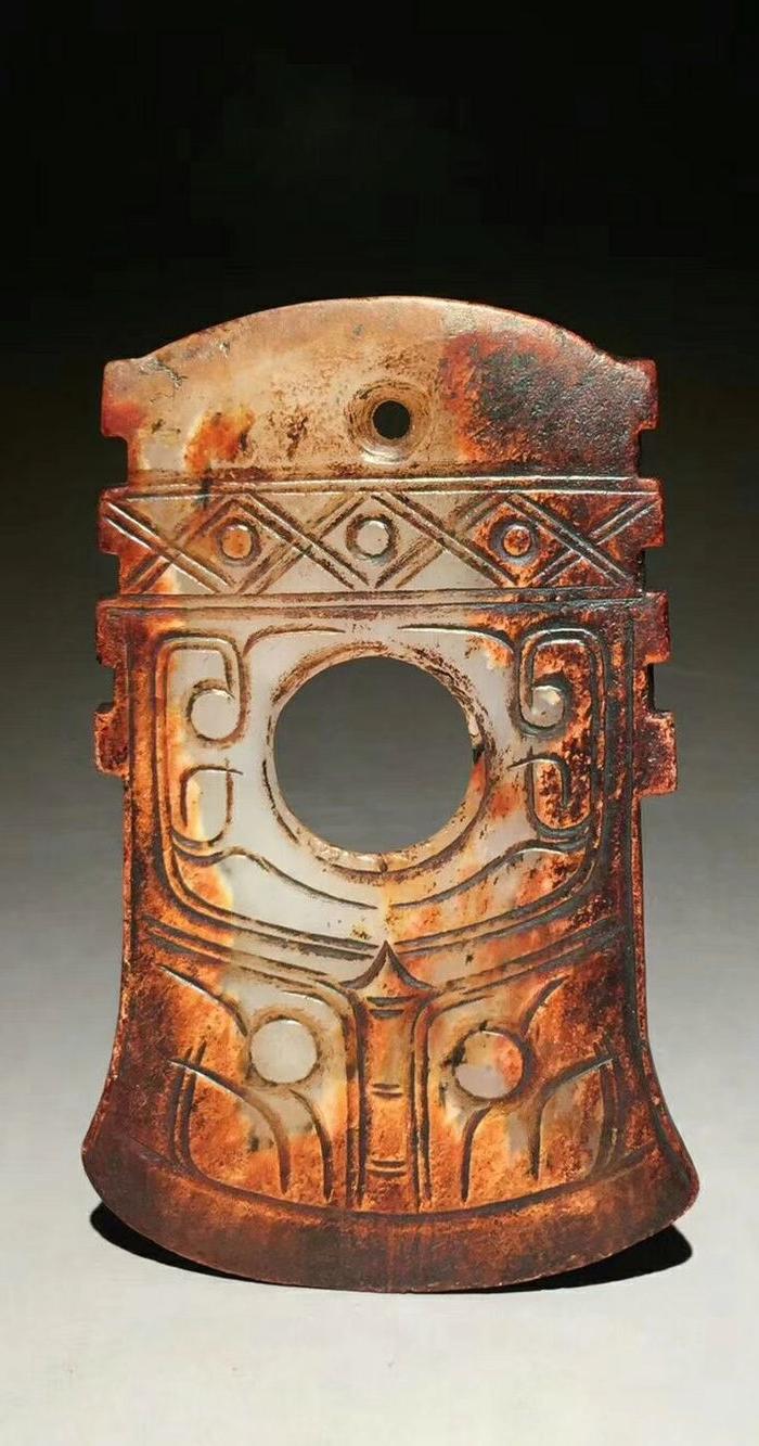 精品和田玉,西周玉斧